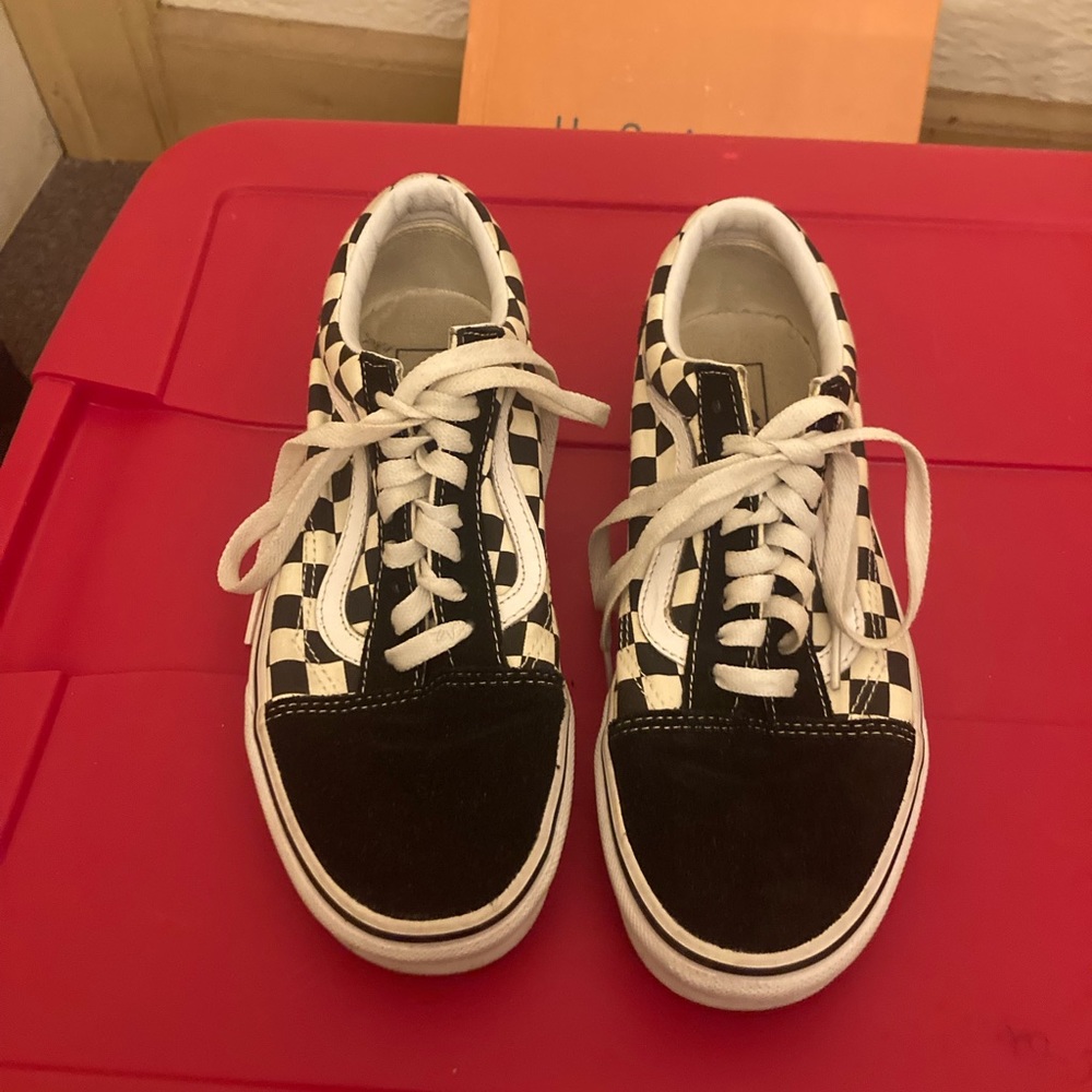Checker print Vans